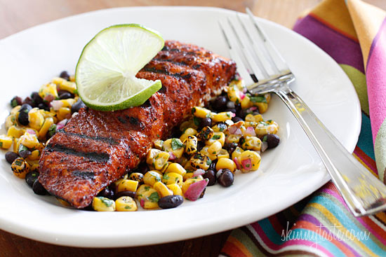 Charcoal Grilled Salmon With Spicy Black Bean